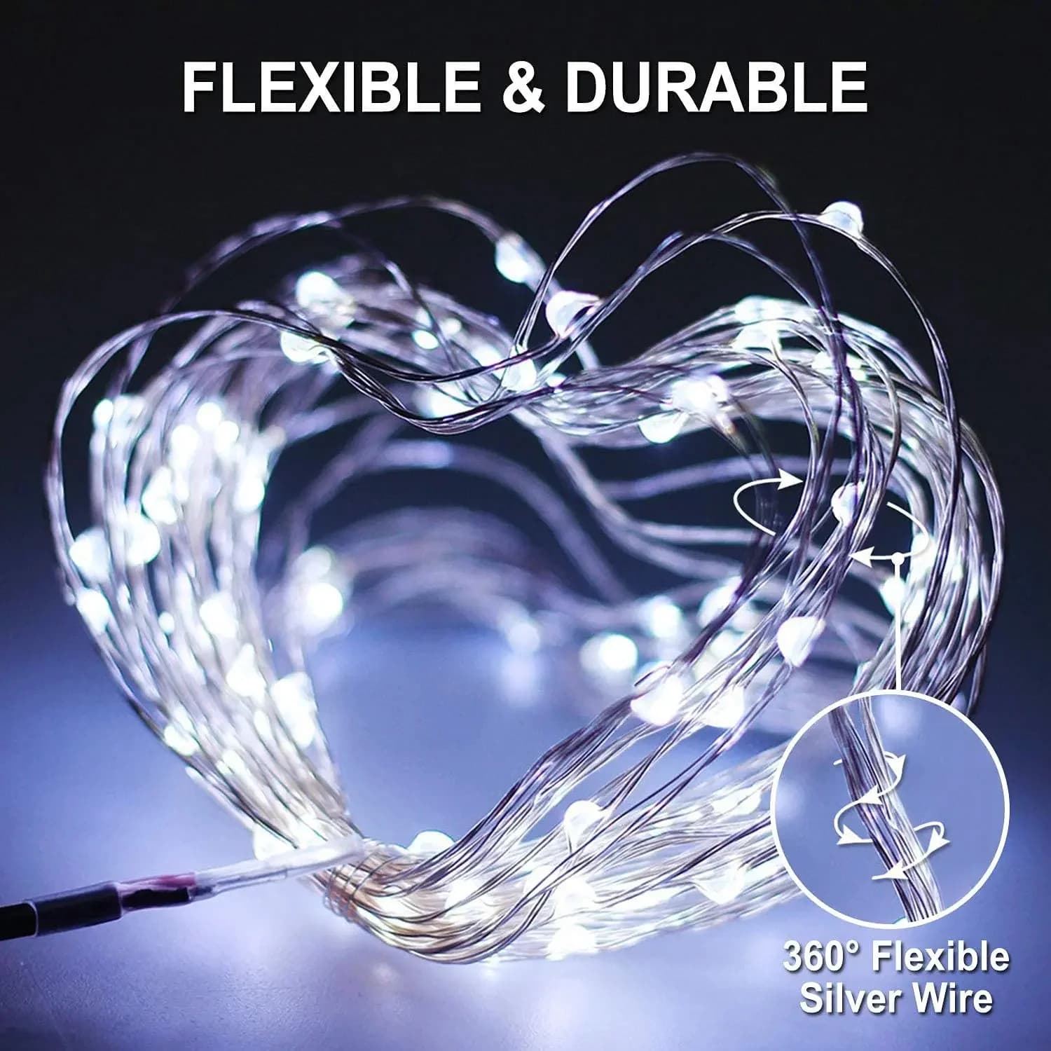 Luci Solari a LED da Esterno 7/12/22/32M, Ghirlanda Impermeabile a LED, Luci a Stringa per Feste di Natale, Decorazione da Giardino, Lampada Solare