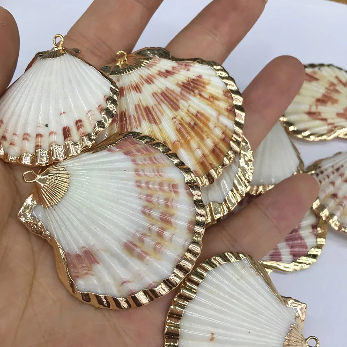 2/5/7 pz/set stile Boho settore conchiglia pendenti con ciondoli per collana fai da te braccialetto cavigliera accessori per mobili cucito gioielli artigianali