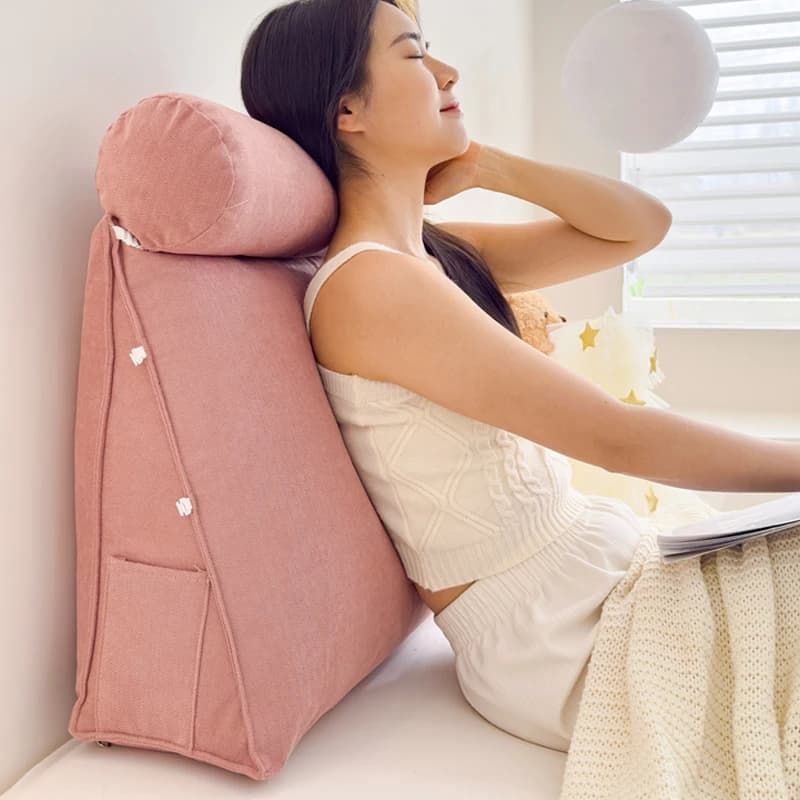 Cuscino per Schienale Regolabile Moderno e Semplice, Cuscino da Letto con Fodera Rimovibile, Supporto Lombare Confortevole per Arredamento Casa