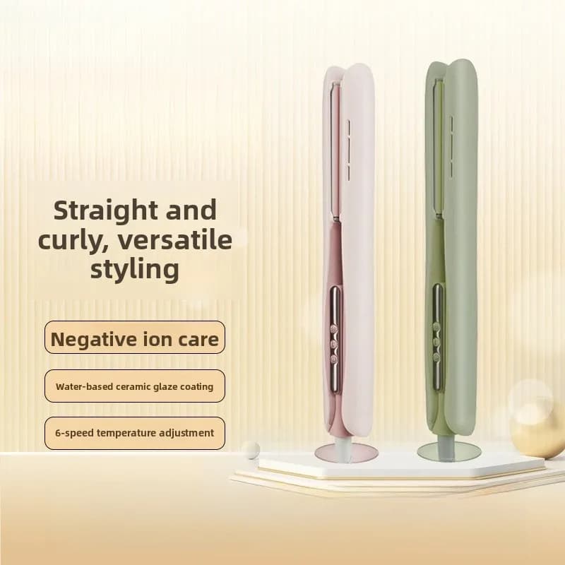 Cream Stick Curly Hair Straightener Negative Ion Straight Plate Automatic Curly Hair Long-lasting Setting