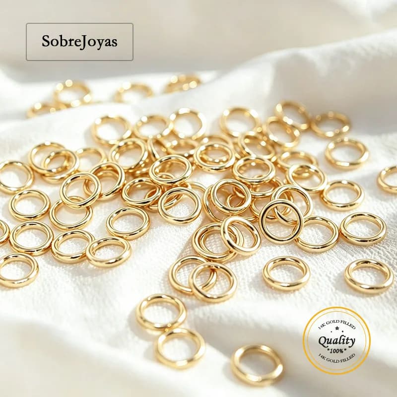 14K Gold Filled Closed Jump Rings Soldered Split Ring for DIY Jewelry Making Gold Filled Findings