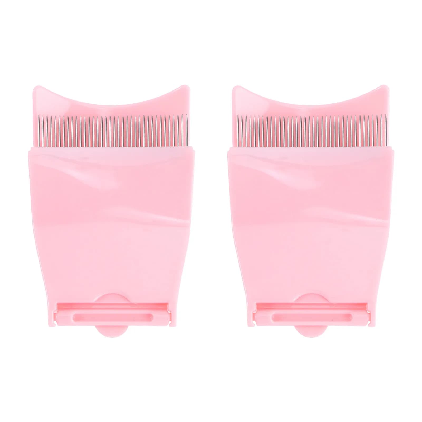 Set di 2 Pettini per Sopracciglia in Acciaio, Design Pieghevole, Spazzola Portatile per la Cura delle Sopracciglia, Facile da Pulire, Confortevole sulla Pelle, per Donne