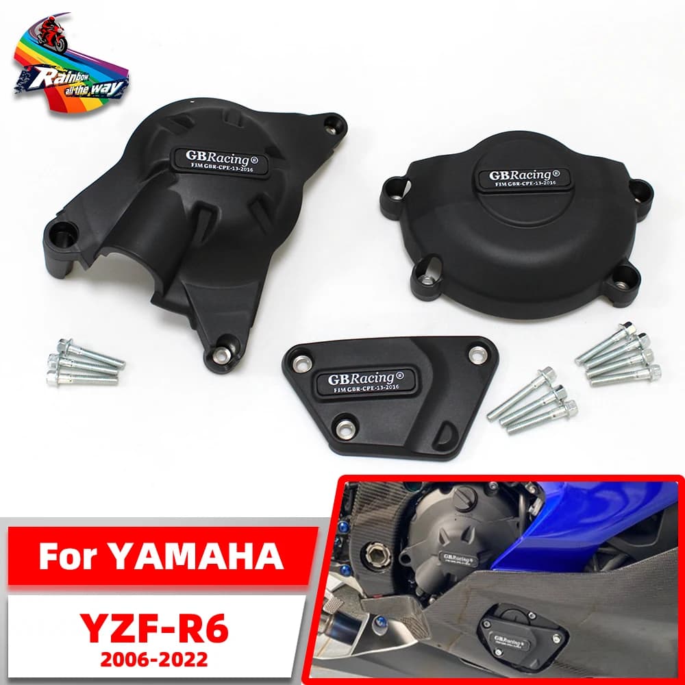 Per YAMAHA YZF R6 2006 ~ 2023 GB Racing yzf r6 06-23 Copertura del motore Accessori moto Coperchio di protezione frizione alternatore