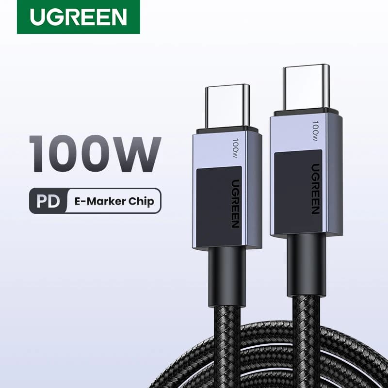 UGREEN USB Tipo C 60W 100W Ricarica rapida per MacBook iPhone 15 Samsung Galaxy S2 Xiaomi PD Ricarica rapida 100W 5A USB C veloce