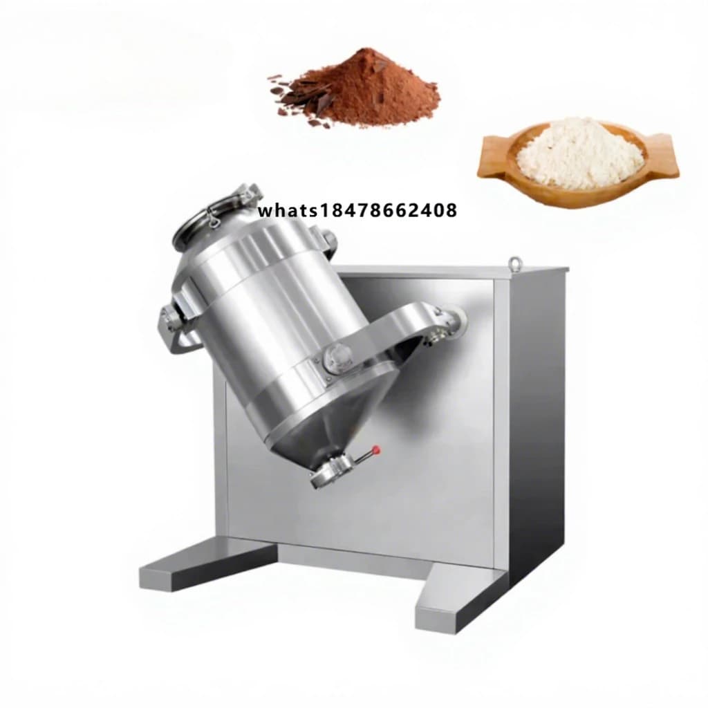 High Efficiency Industrial 3D Mixer Powder Blender Machine for Food Protein Powder Powder Mixing
