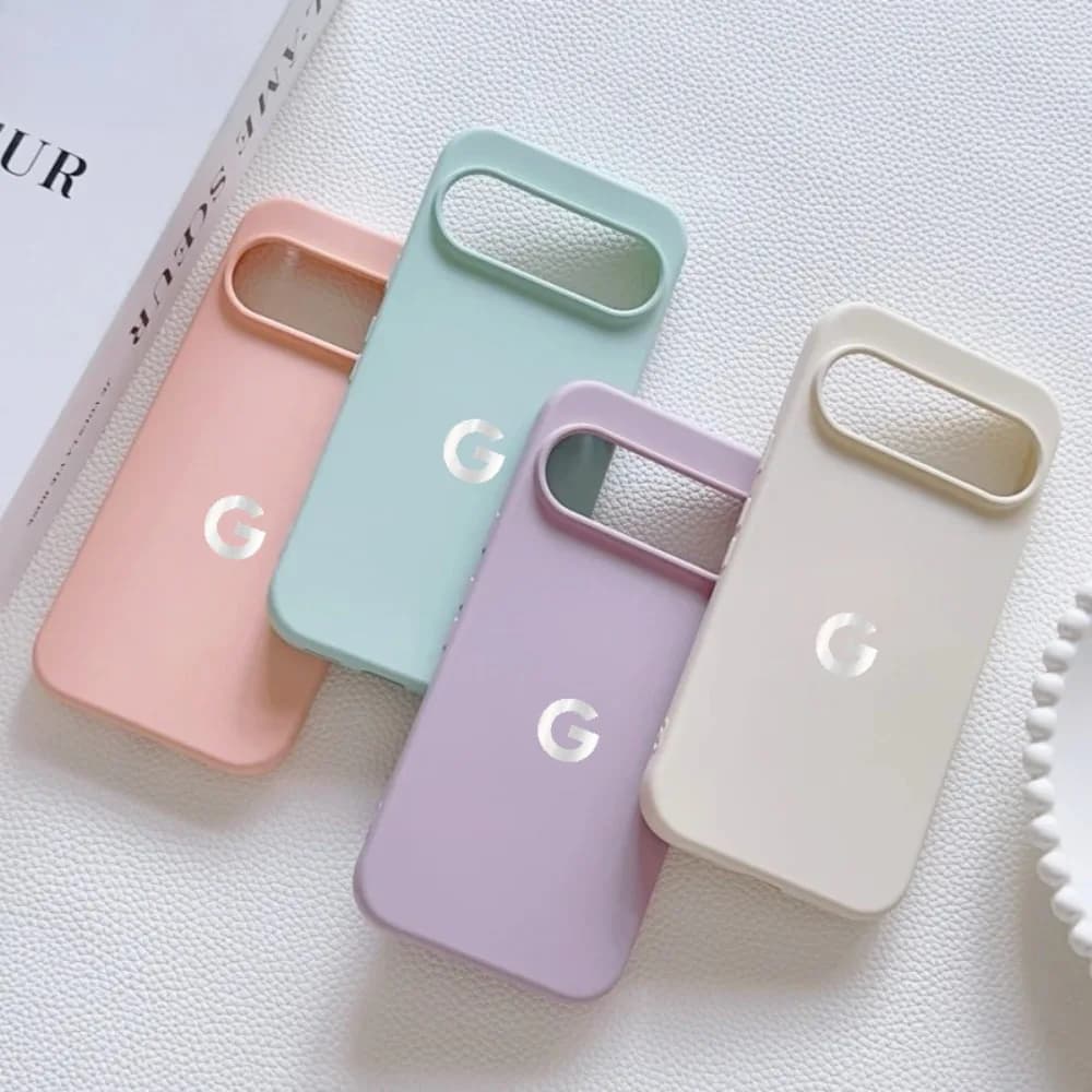Custodia per Telefono in Silicone Liquido Effetto Pelle Colorata per Google Pixel 10 9Pro XL 9 8 7 6 A Ufficiale, Compatibile con Ricarica Wireless Magsafe, Cover Morbida