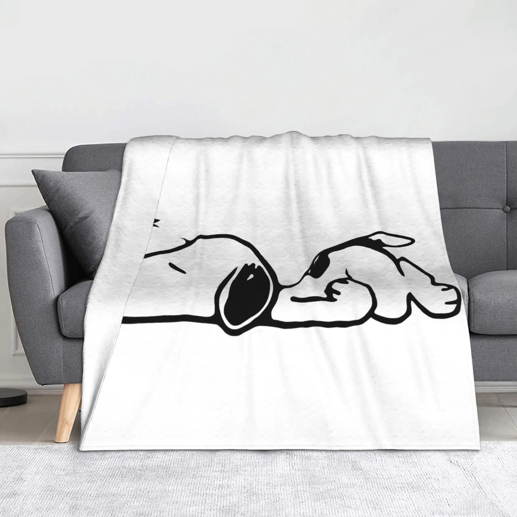 snoopys Blanket Super Soft Warm cartoon dog Throw Blankets for Bed 50x60 Inch Multiple Sizes Bedspreads