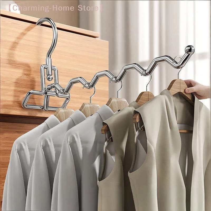 1Pc Portable Clothes Drying Rack Foldable Clothes Hanger Travel Hotel Wardrobe Drawer Door Mounted Punch-free Cloth Drying Rack