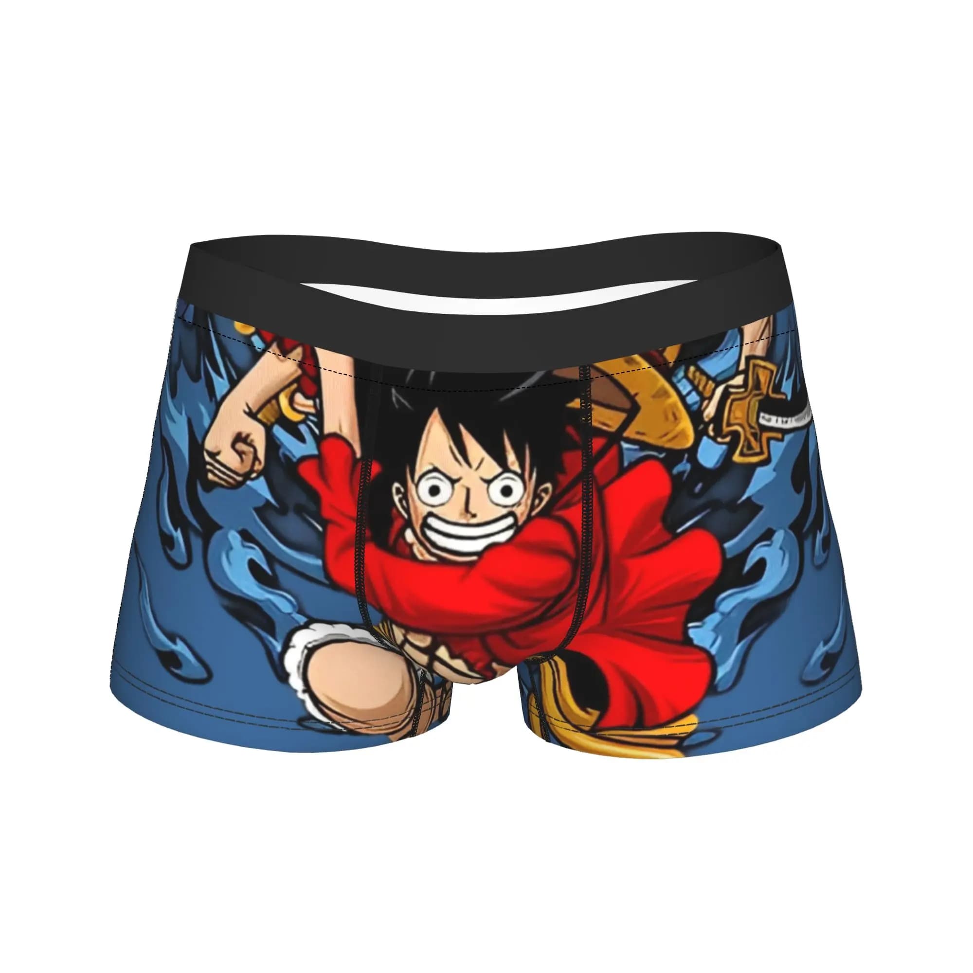 Slip Boxer da Uomo One Piece Anime Manga, Mutande a Vita Media, Luffy Zoro, Taglie M-XXL