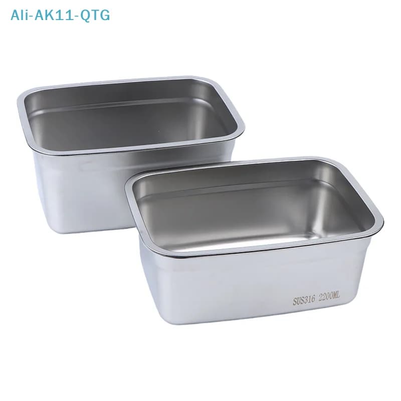 Hot！316 Stainless Steel Camping Lunch Box Sealed Leak-proof Bento Box Fresh-Keeping Box For Household Refrigerators Fruit Box