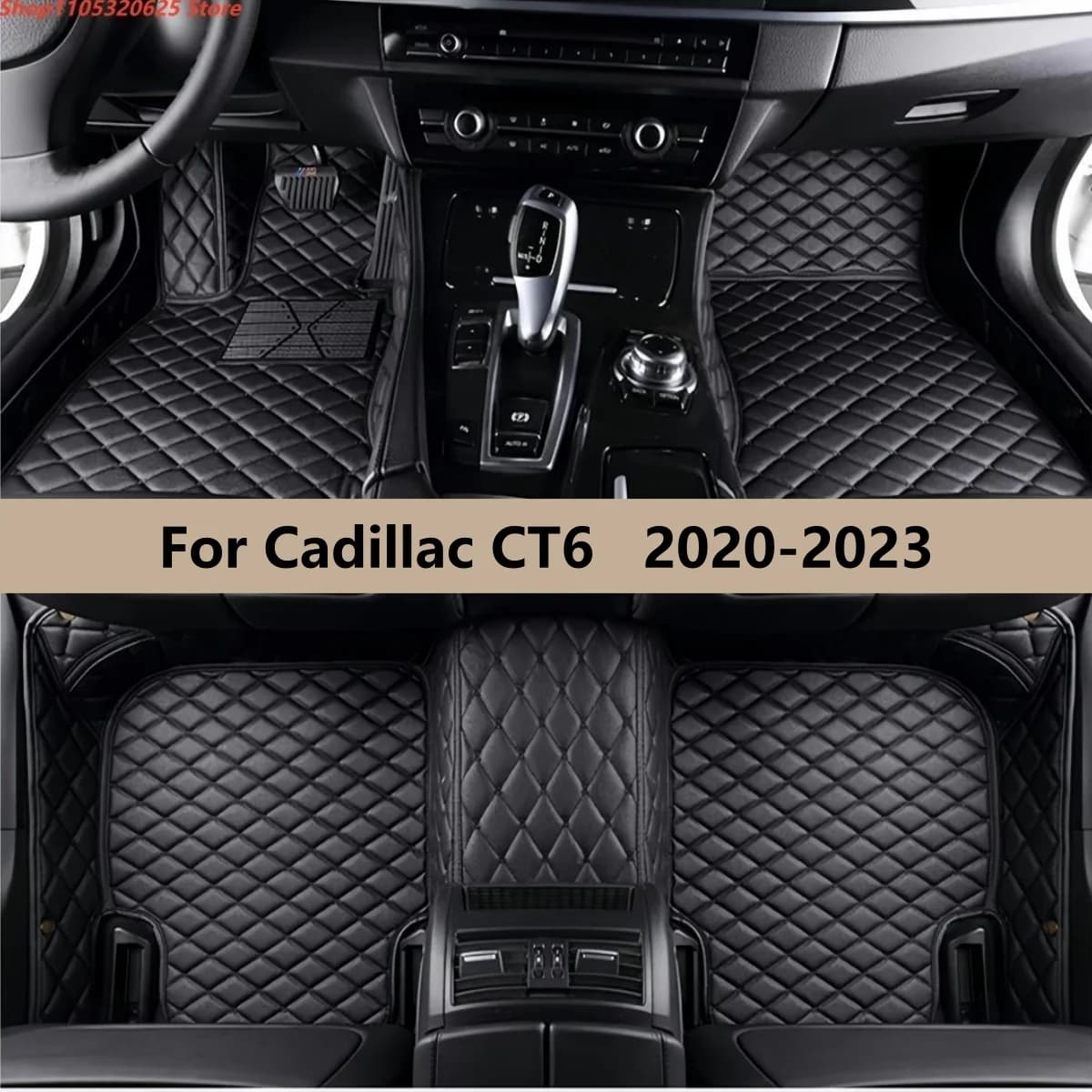 Tappetini per auto per Cadillac CT6 2020 2021 2022 2023 Accessori auto Tappeto antiscivolo impermeabile in pelle