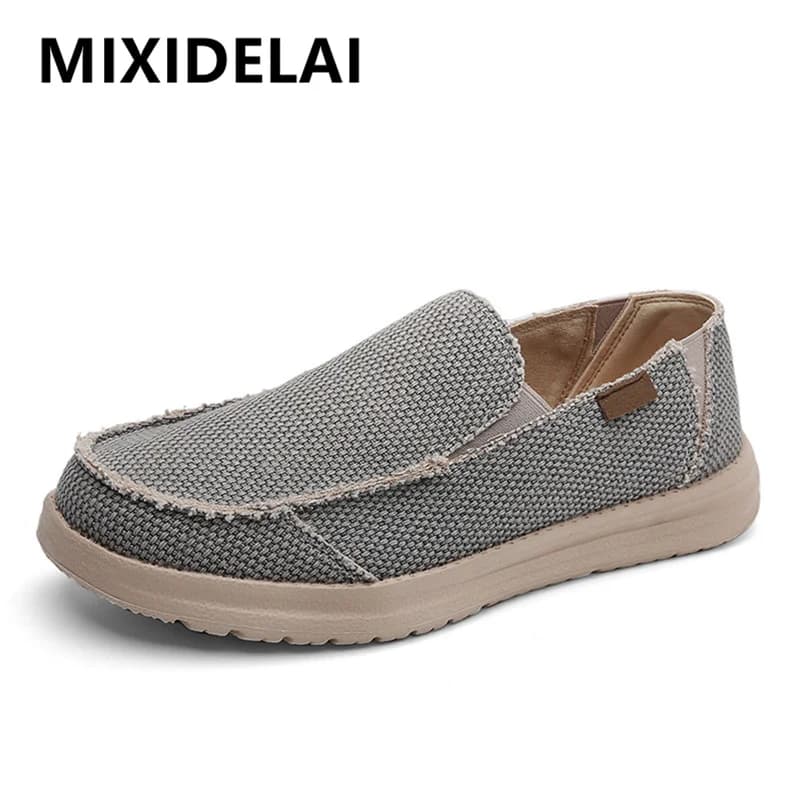 Scarpe casual traspiranti da uomo in tela denim estivo Scarpe da ginnastica antiscivolo da esterno Scarpe da guida comode Mocassini da uomo di grandi dimensioni 39-47