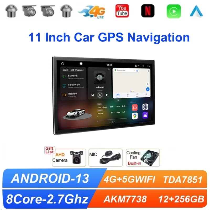 UIS7870 11.5inch Car Radio GPS 2 din Android 11 Auto Carplay For Nissan Hyundai KIA TOYOTA Honda Multimedia Player