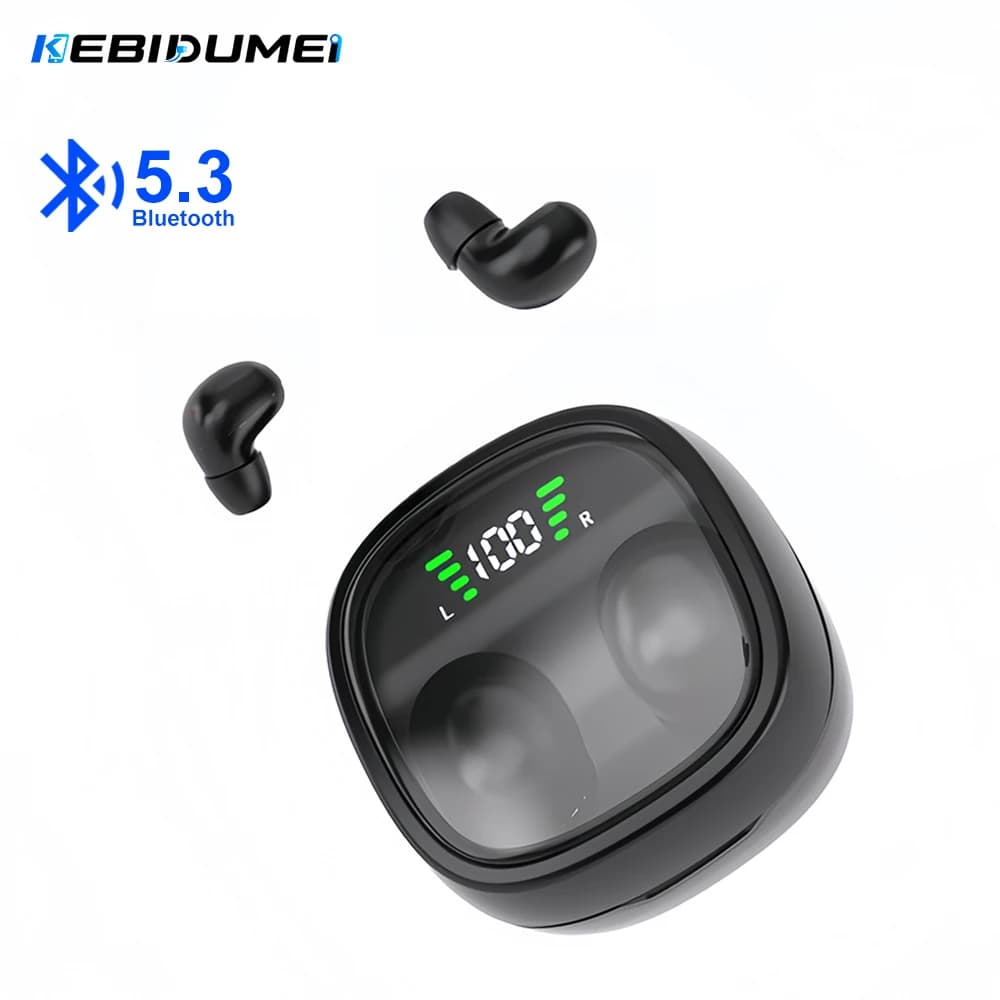 KEBIDUMEI Mini auricolari Bluetooth 5.3 Cuffie invisibili per dormire Auricolari HiFi con audio stereo e riduzione del rumore Cuffie wireless