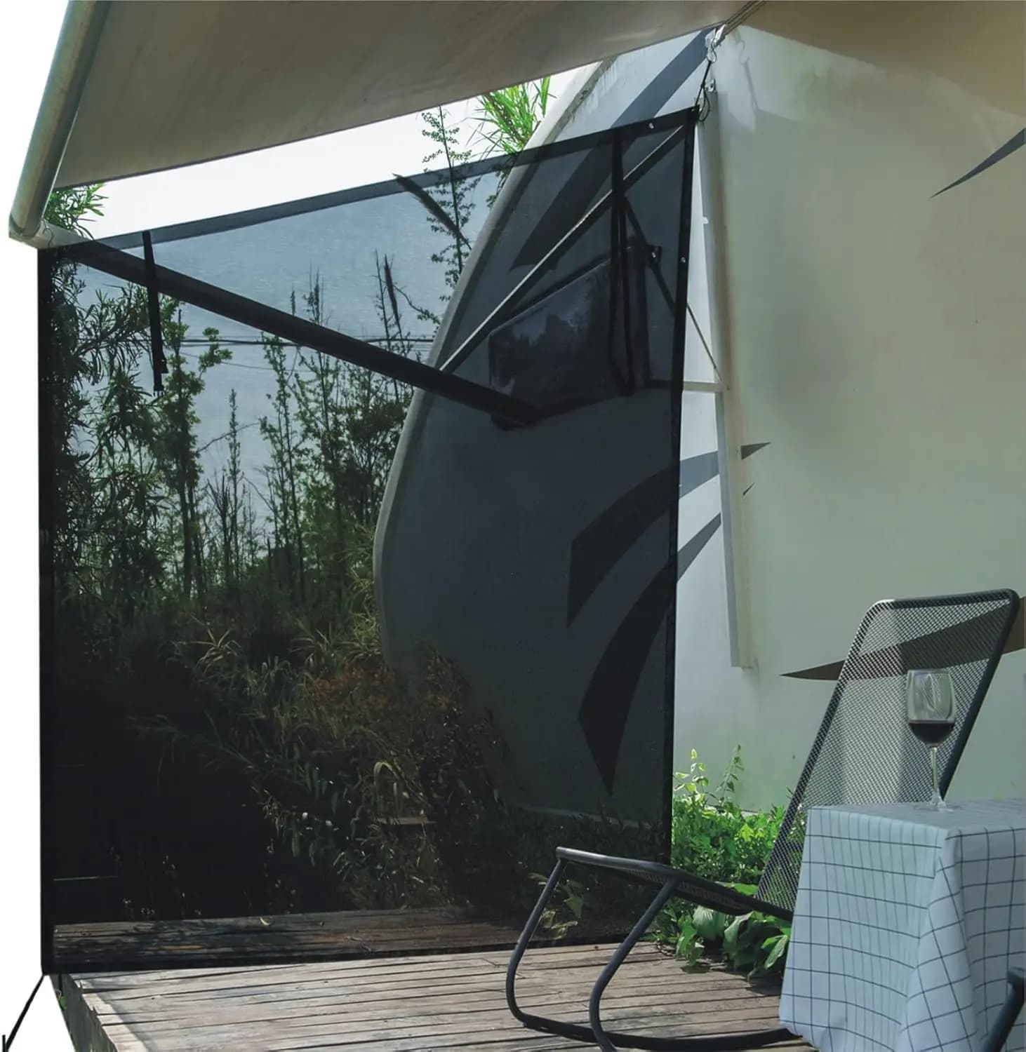 Universal Side Parasol Tent for Camper - 9'X7' for Greater Privacy and Solar Protection, Complete Kit Included