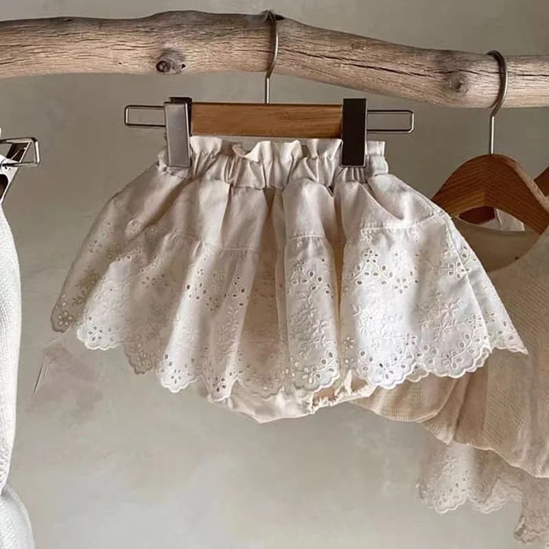 MILANCEL Pantaloncini estivi per bambina Pantaloncini con volant per bambina Pantaloncini in PP per bambina Pantaloncini in pizzo per bambini