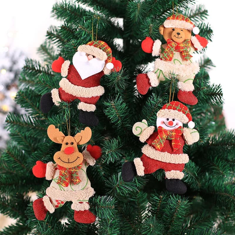 Decorazioni natalizie Accessori per l'albero di Natale Ciondolo per bambola piccola Bambola pupazzo di neve danzante