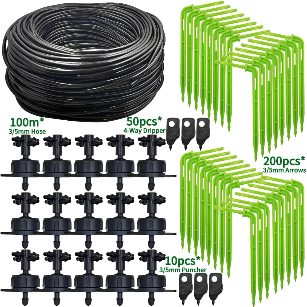 Oasis 10-100M 4L 8L/H giardino Micro irrigazione a goccia emettitore sistemi di irrigazione kit gocciolatori a freccia 3/5mm serra Bonsai in vaso