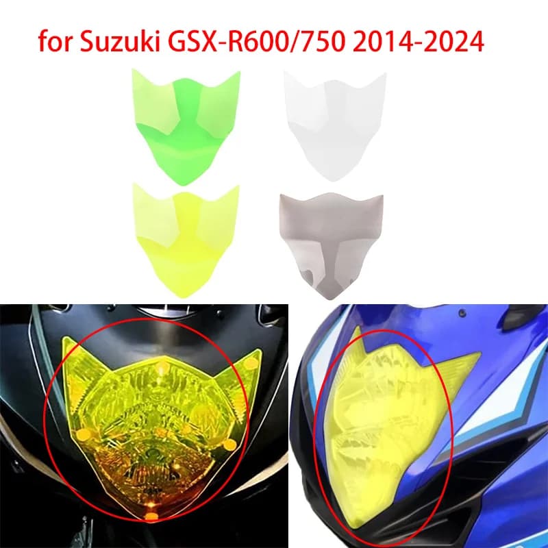 Moto adatta per Suzuki GSX-R600/750 2014-2024 modificata foglio di protezione del faro faro occhiali copriobiettivo patch