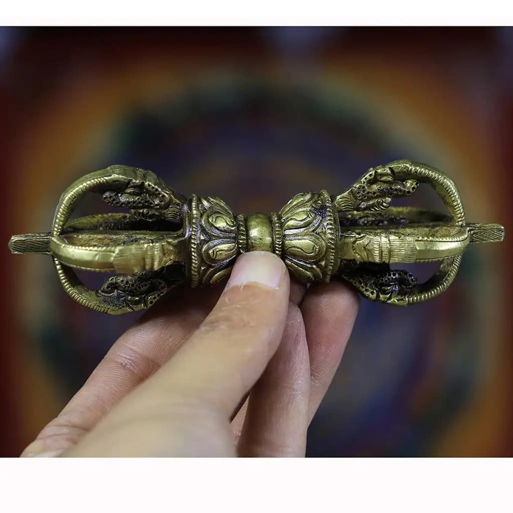 Artigianato buddista tibetano Puja Vajra Dorje Collezioni di Maison Du 12 cm