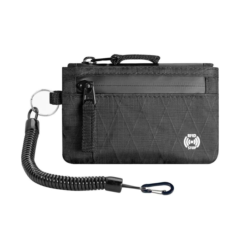 RFID Anti-Theft Card Holder, ID & Passport Organizer, Multi-Functional Key Case, Wallet, Lanyard Neck Pouch