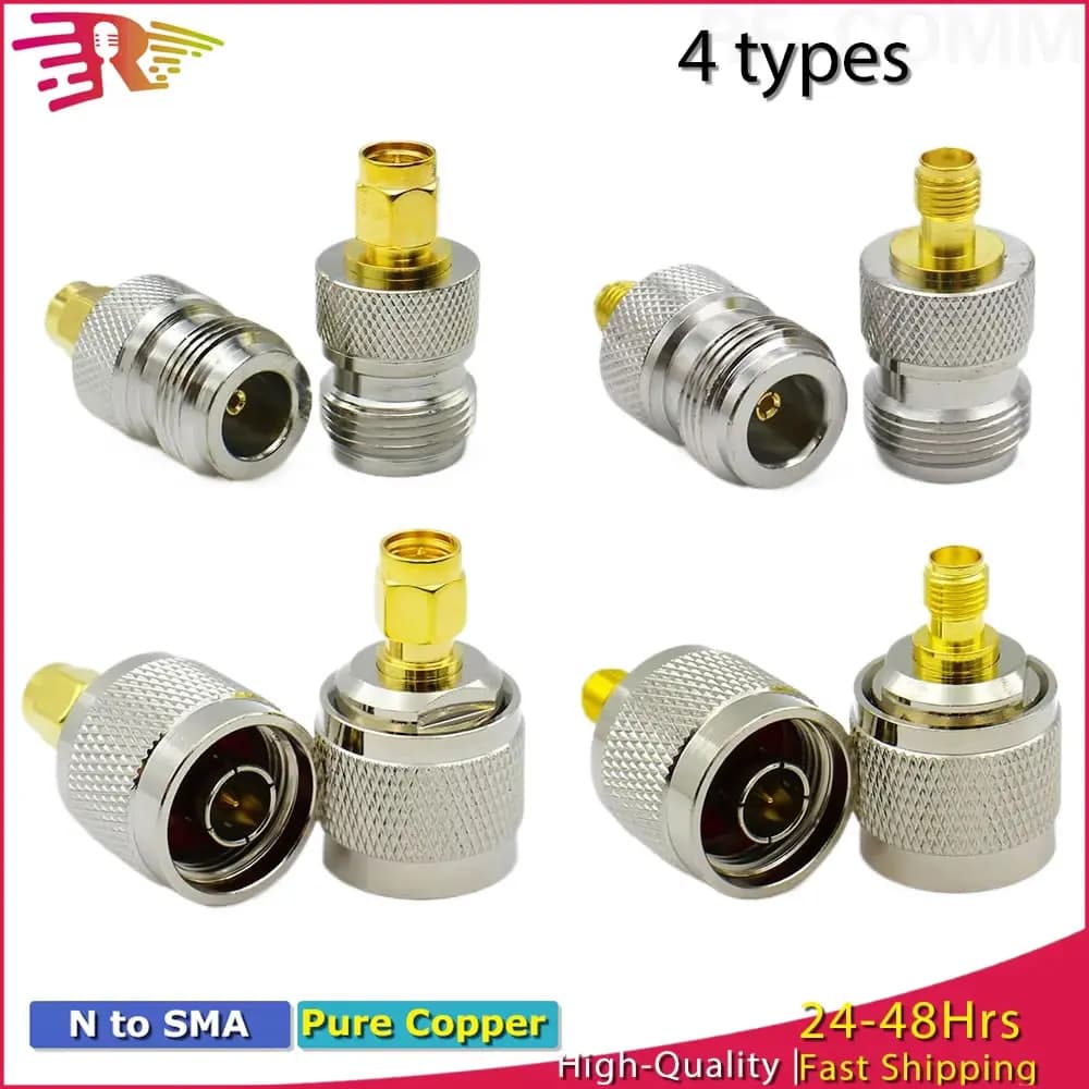 L16 Type N Male Female Spina SMA Connector RF antenna WiFi Adapter Radio Coaxial Kit Converter Straight Lotto Brass Copper