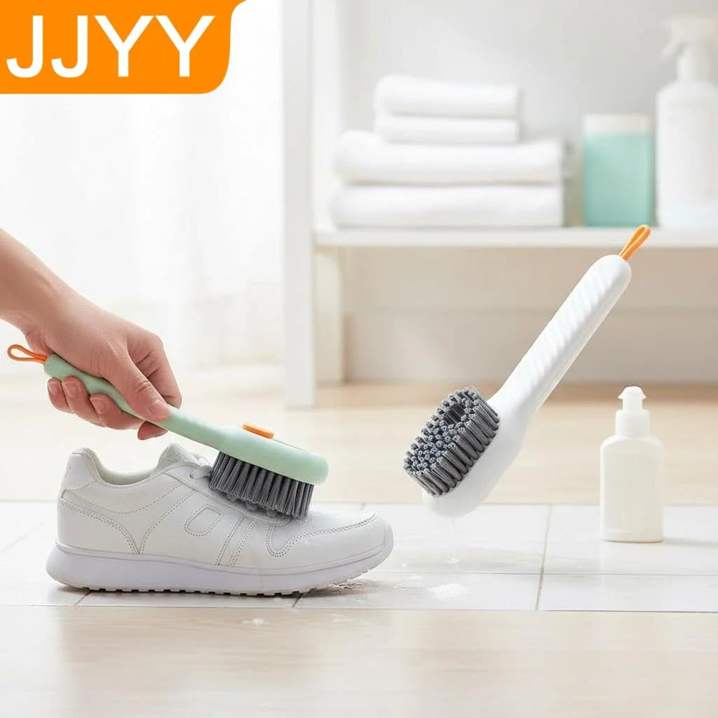Spazzola morbida con manico lungo per la pulizia di scarpe e vestiti, strumento per la rimozione delle macchie domestiche, strumento per la pulizia durevole ed efficace, 1 pezzo