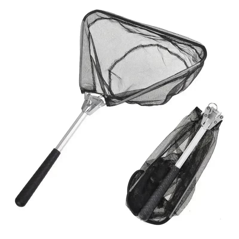1 pz Rete da pesca pieghevole 50 cm/19 pollici adatta per kayak, mosche, pesce gatto, spigola, granchi e strumenti per la pesca alla trota