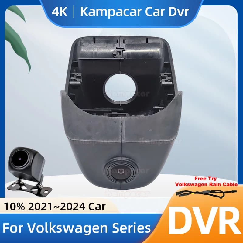 Kampacar VW39-4K 2160P Wifi DashCam Camera Video Recorder For Volkswagen 85mm VW Teramont X 2021-2024 10% Car Dvr