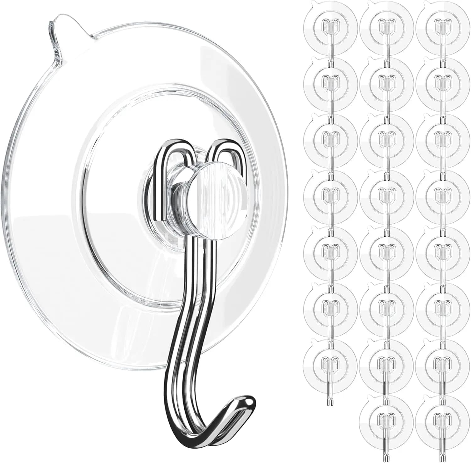 5/40PCS Ventosa Ganci Appesi Trasparente Forte Ventosa Adesivo Ganci Da Parete per Utensili Da Cucina Cappello Asciugamano Ornamento