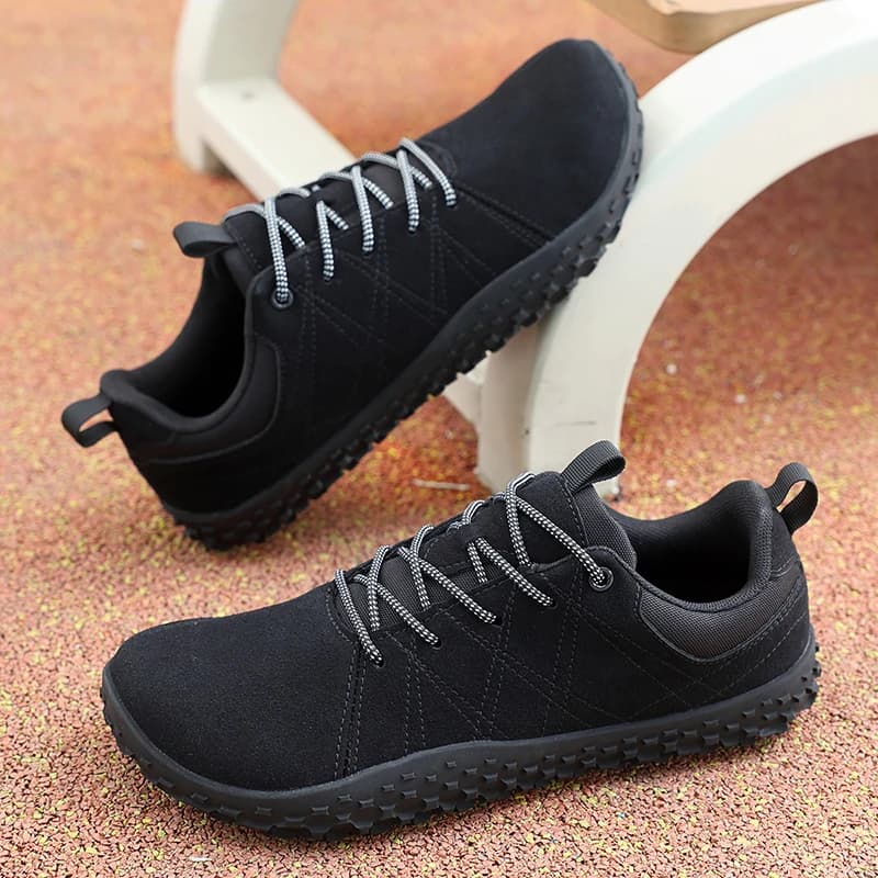 Scarpe da Trekking Minimaliste da Uomo con Punta Larga, Sneakers Comode e Traspiranti con Suola Zero per Camminata all'Aperto