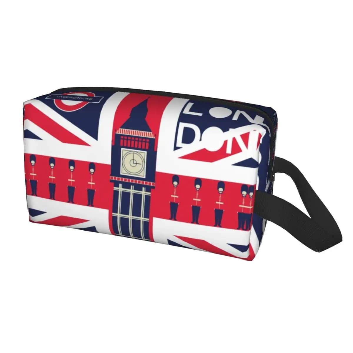 Bandiera britannica Vintage personalizzata con simbolo di londra borsa cosmetica Fashion Union Jack custodia per il trucco borse da toilette per la conservazione della bellezza