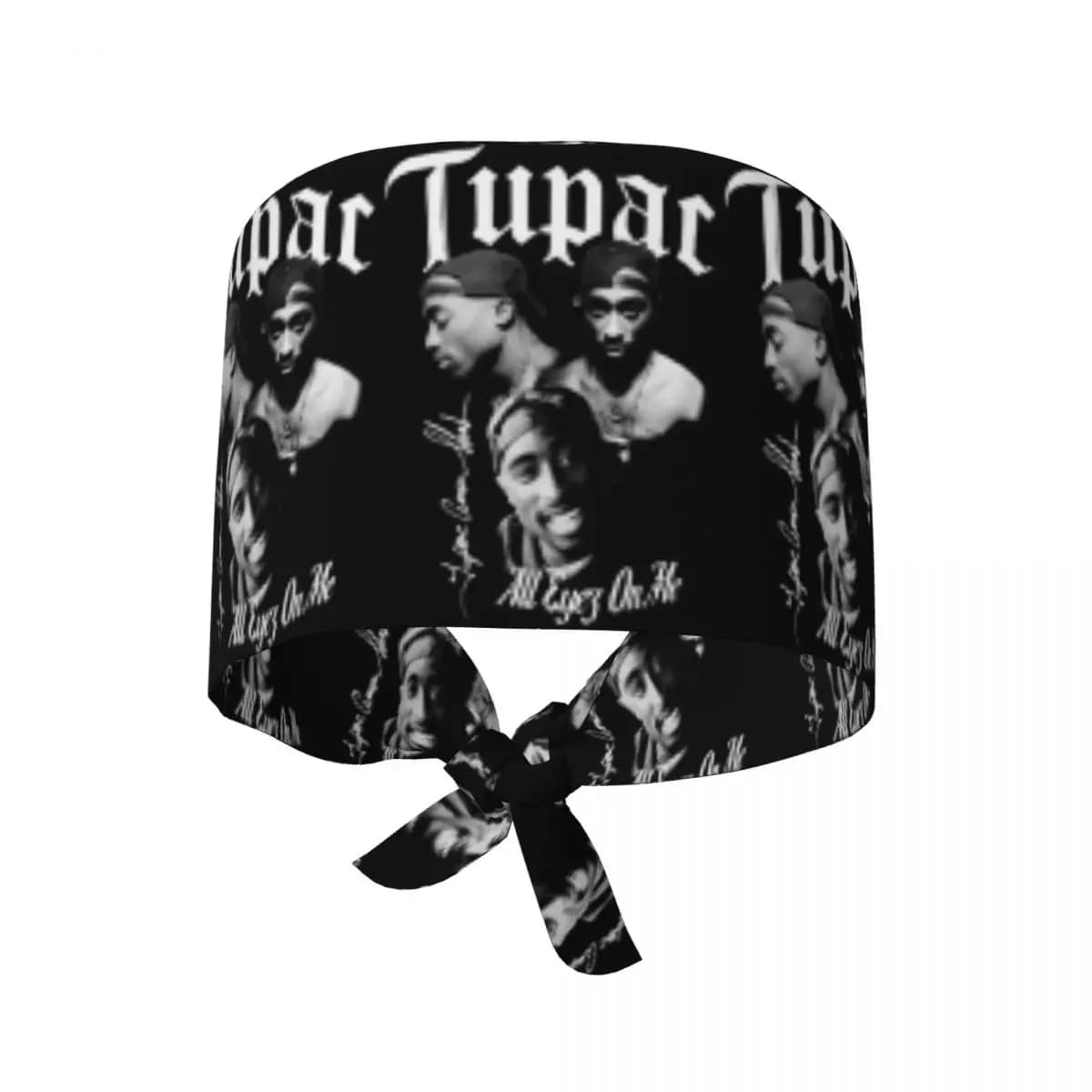 Cappello Chirurgico Hip Hop Rapper Tupac 2PAC, Berretto da Lavoro per Medici, Cappello Regolabile per Infermieri e Dentisti, Unisex