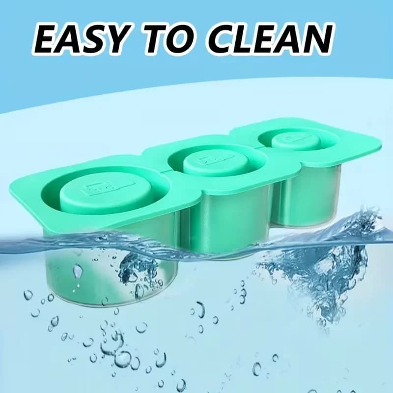 Stampo per Cubetti di Ghiaccio in Silicone con 4 Scomparti per Bicchieri da 40oz e 30oz, Durevole e Facile da Pulire, Perfetto per Rinfrescanti Bevande Estive