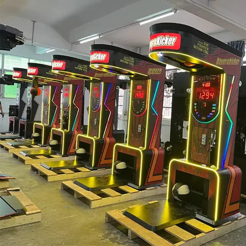 2026 New Boxing Arcade Street Amusement Coin Operated Games Electronic Sports Punching Bag Vending Machine Customized