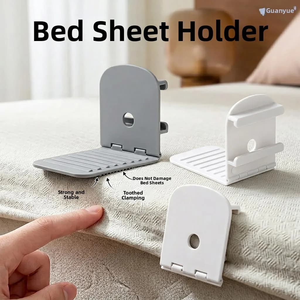 Fissatore Invisibile Antiscivolo per Lenzuola, Nuovo Modello, Morsetto in Plastica, Organizzatore per Letto Queen Size, Strumento Essenziale per la Camera da Letto