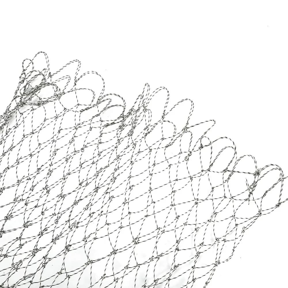 Portable Nylon Replacement Fishing Net Soft 3 Sizes Replacement Net Gray Fly Fishing Net Freshwater Fishing