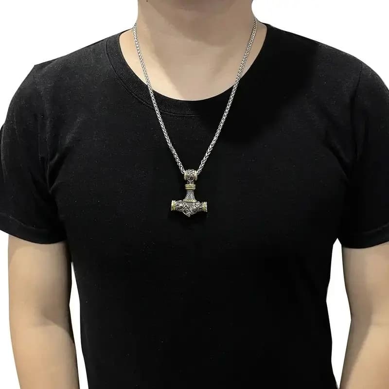 Set di 2 Collane Vichinghe Vintage | Eleganti ciondoli gotici, accessori trendy per feste, perfetti per San Valentino e compleanni