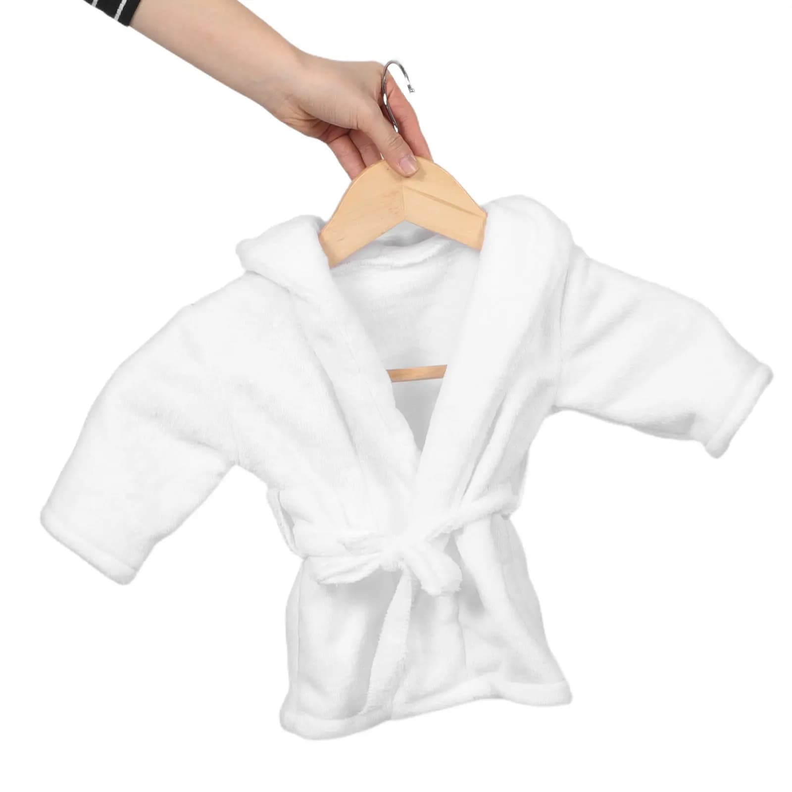 1Set Newborn Photography Props Girl Bathrobe Coral Fleece Towel Adjustable Waistband Shower Photo Outfit