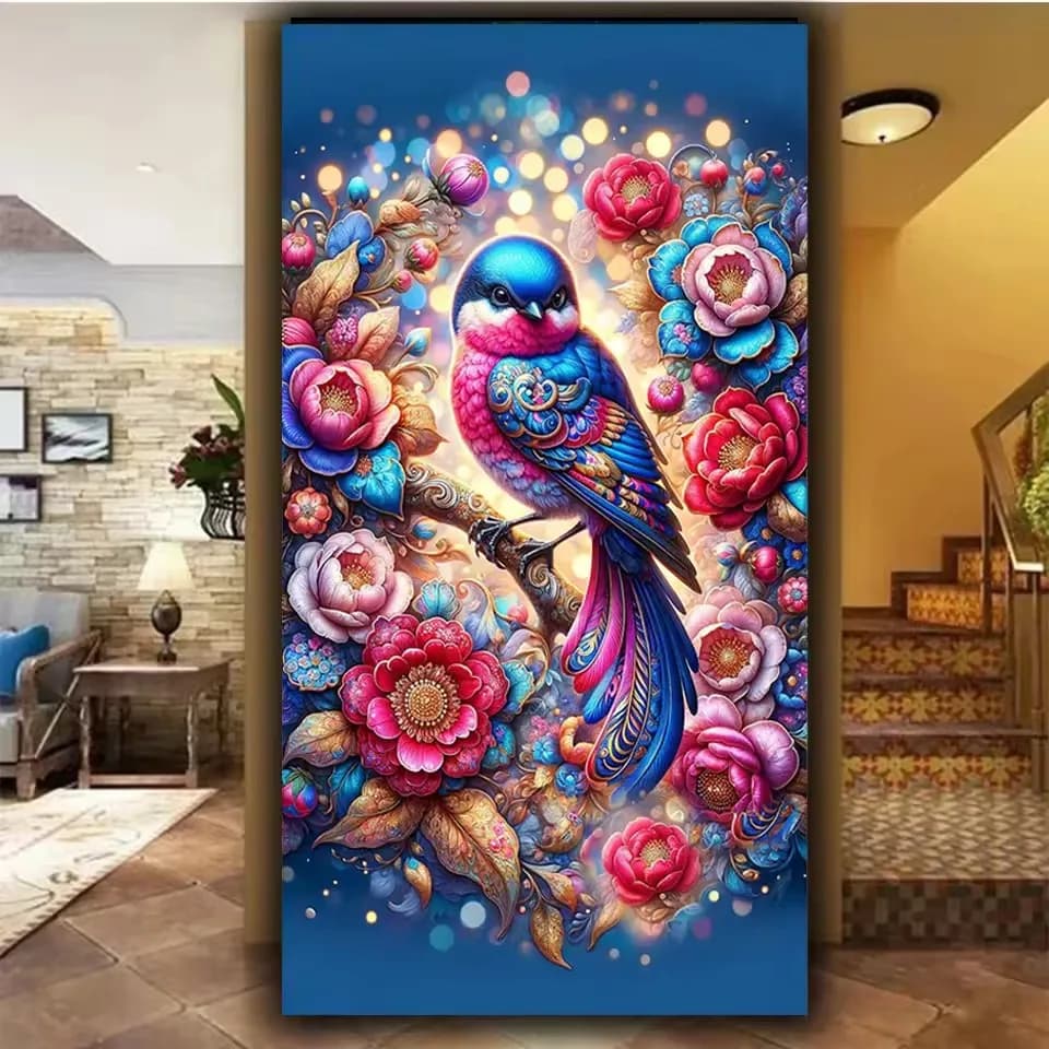 Large Size Peony Magpie DIY Diamond Painting Full Diamond Mosaic Cross Stitch Kit Jewelry Art Home Decoration 2025