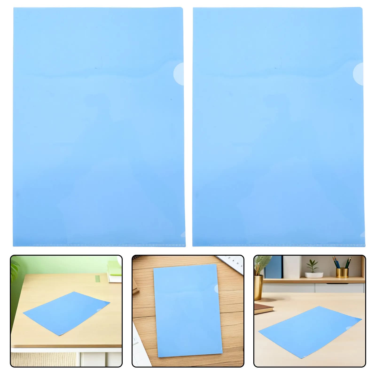 25 Pezzi Cartelle Portadocumenti A4 Impermeabili Trasparenti in Plastica con Apertura Laterale per Ufficio, Scuola, Viaggi e Ricevute