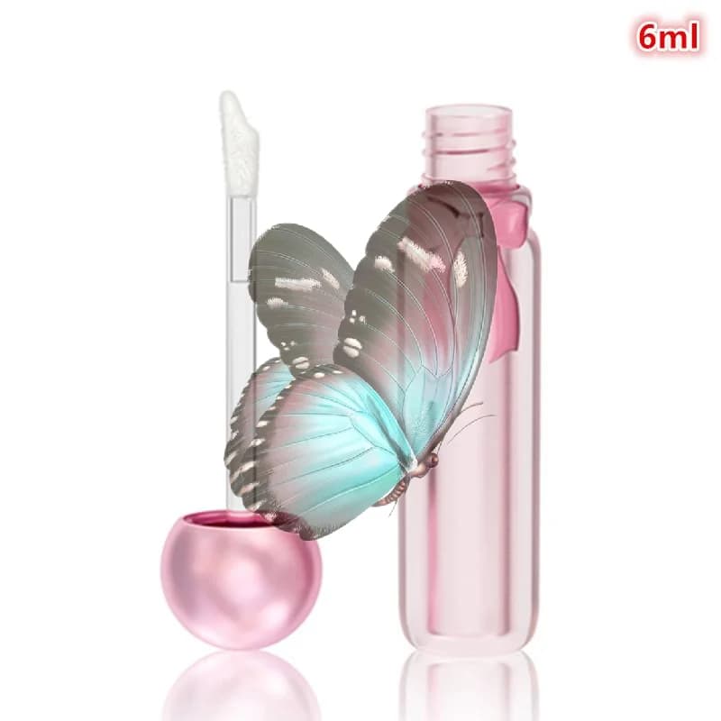 6ml lip gloss tubes in the shape of a bow, with applicator, empty, travel, rechargeable, lip gloss containers, lip balm, DIY lipstick, cosmetics