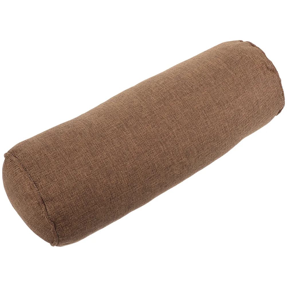 Cuscino Cilindrico Versatile per Yoga con Rivestimento in Cotone e Lino Rimovibile e Lavabile, per Sit-up, Crunch, Supporto Lombare, Accessori Yoga