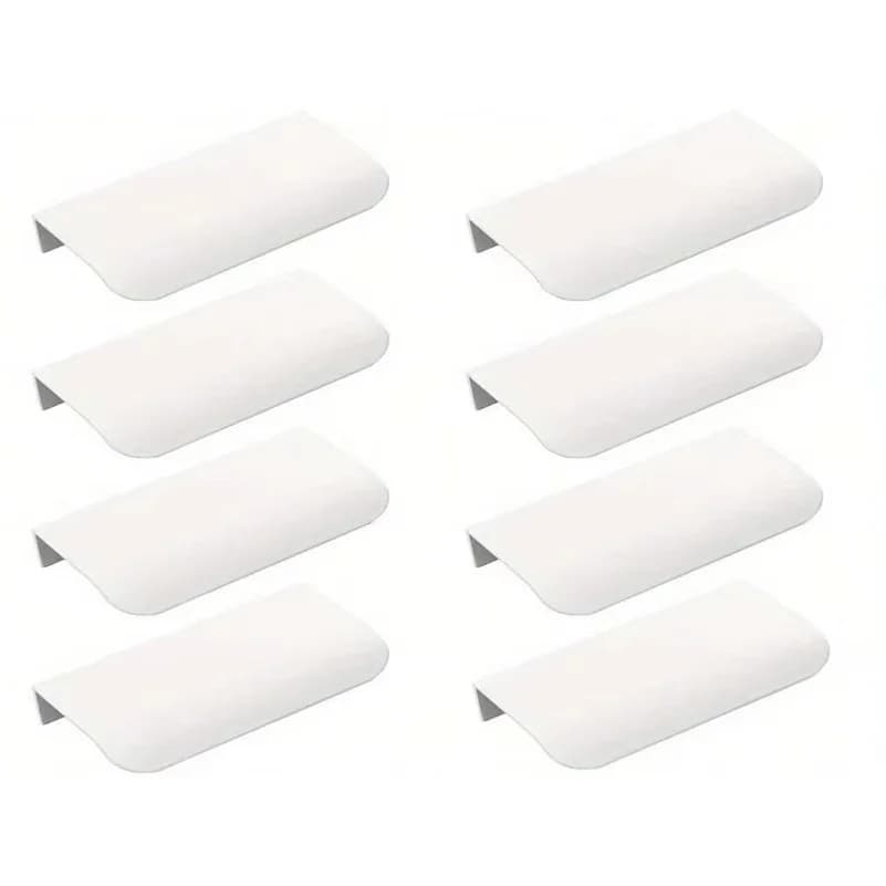 8-Pack Finger Pulls, Metal Concealed Drawer Handles, Modern Style Cabinet Hardware for Wardrobe and Drawers, 8cm -