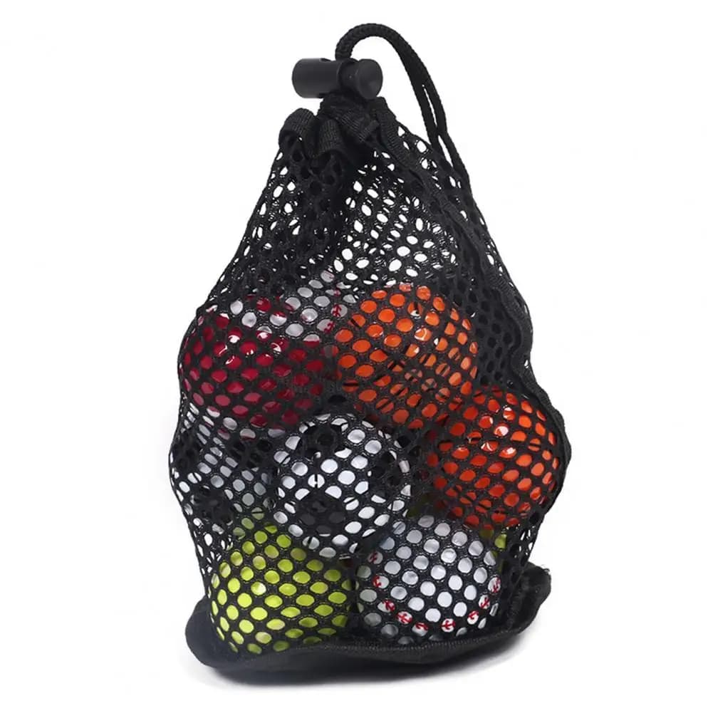 Borsa per palline da golf Borsa da ping pong con coulisse Sacco in nylon Borsa a rete Custodia portatile in rete Palline da golf Organizzatore da palestra Accessorio da golf