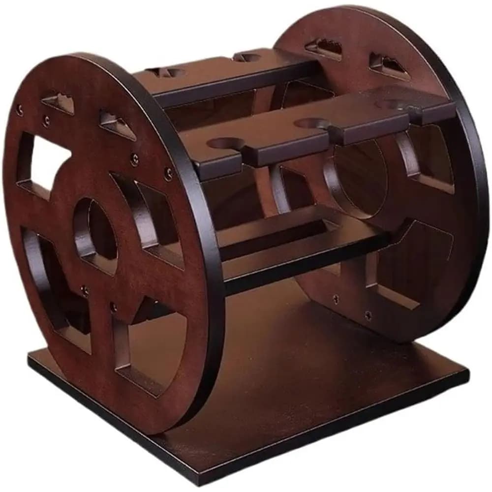 Portabottiglie in Legno Stile Nordico per Casa, Porta Bicchieri Invertiti, Espositore da Bancone