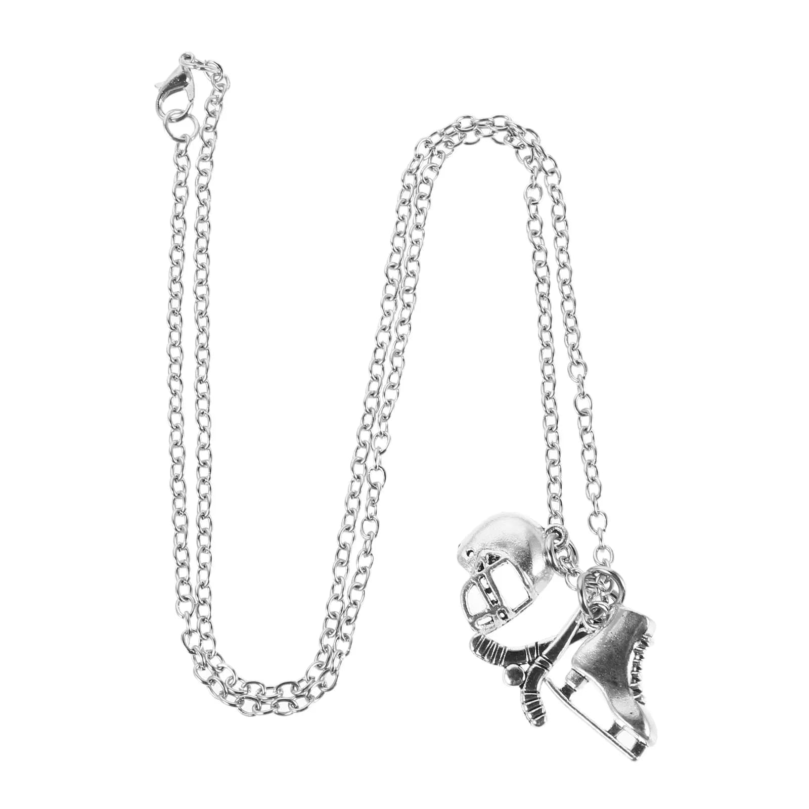 Collana con Ciondolo a Forma di Pattino da Ghiaccio, Gioiello Sportivo Elegante per Donne Appassionate di Pattinaggio su Ghiaccio