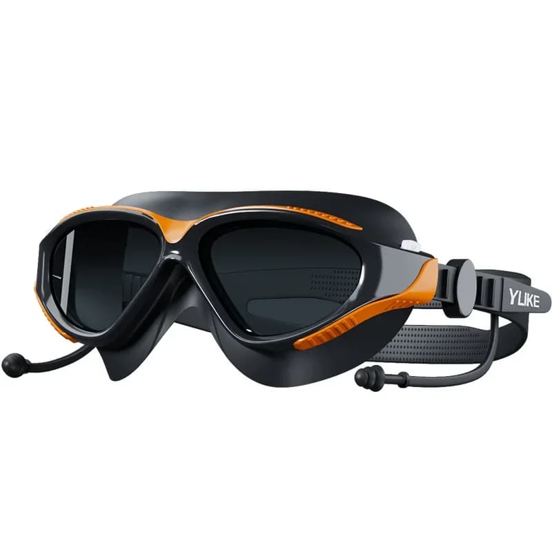 2025 Swimwear Diving Waterproof Anti-fog Professional swim cap with high-definition large frame Man Woman