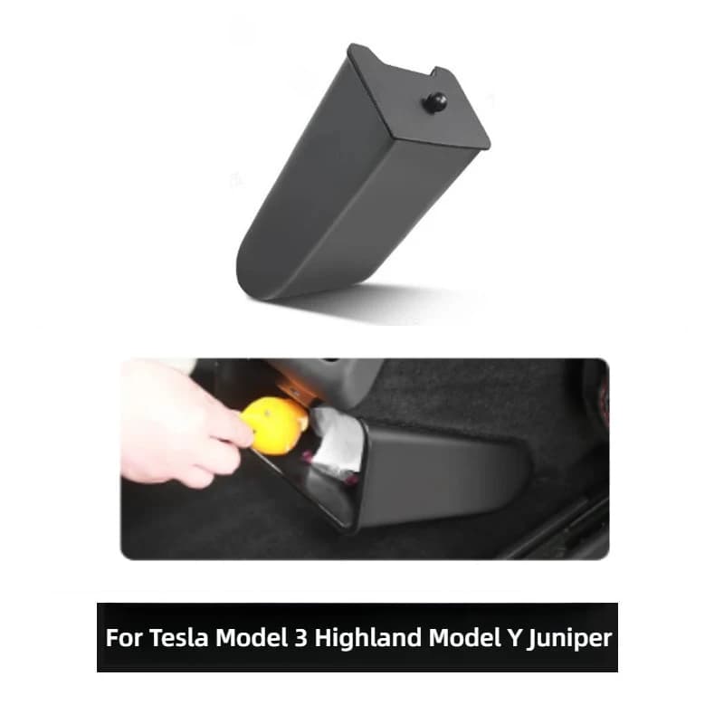 Per Tesla Model 3 Highland/Model Y Juniper Sedile posteriore Bidone della spazzatura Scatola portaoggetti interna posteriore Bidone della spazzatura magnetico Accessori auto