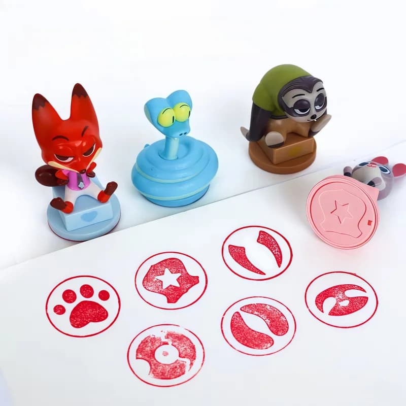 Anime Zootopia 2 Stamp Eraser Nick Judy Figure Multifunctional Desk Decor Collectible Stationery Model Toy Gift